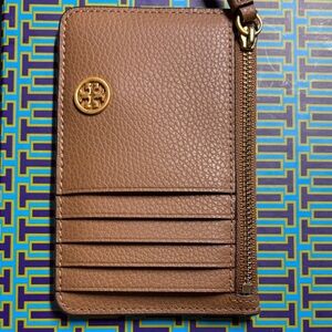 Tory Burch Walker Top Zip Card Case